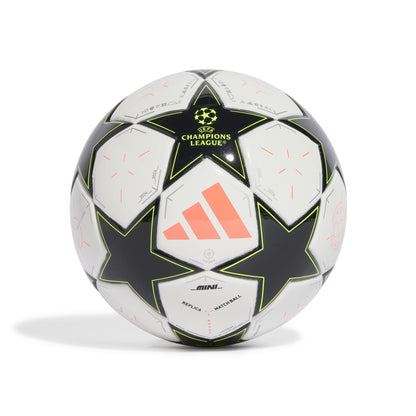 adidas UCL 24-25 Mini ball Group Stage - White / Black / Platinum Metallic / Team Solar Yellow