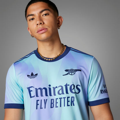 adidas Arsenal FC 24-25 3rd Jersey - Clear Aqua / Light Flash Purple