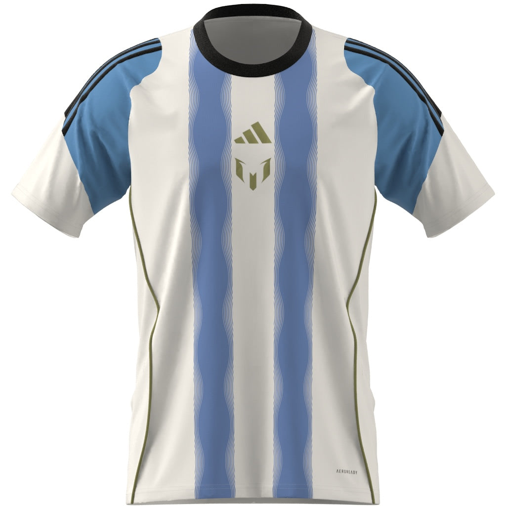 adidas Messi Training Jersey - White/Semi Blue Burst