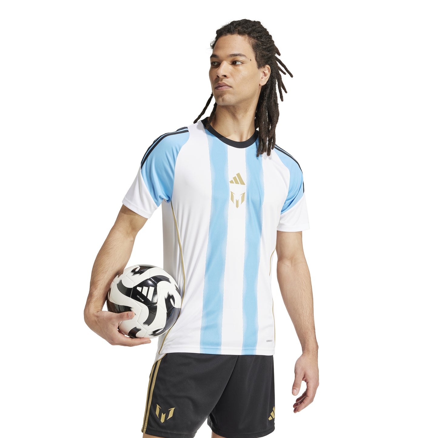 adidas Messi Training Jersey - White/Semi Blue Burst