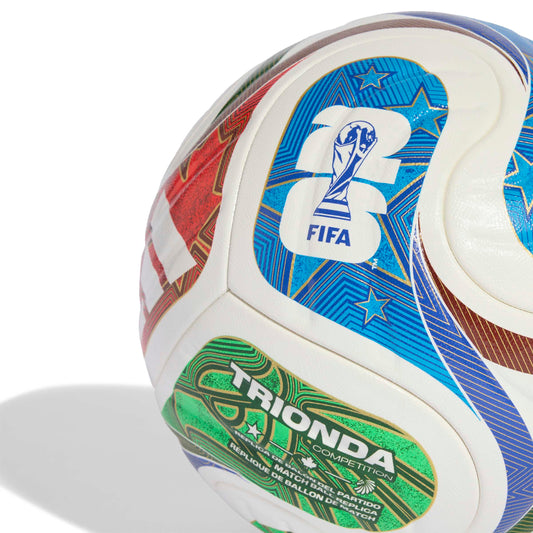 adidas FIFA World Cup 26™ Trionda Competition Ball - White / Solar Blue / Hi-Res Red / Flash Lime