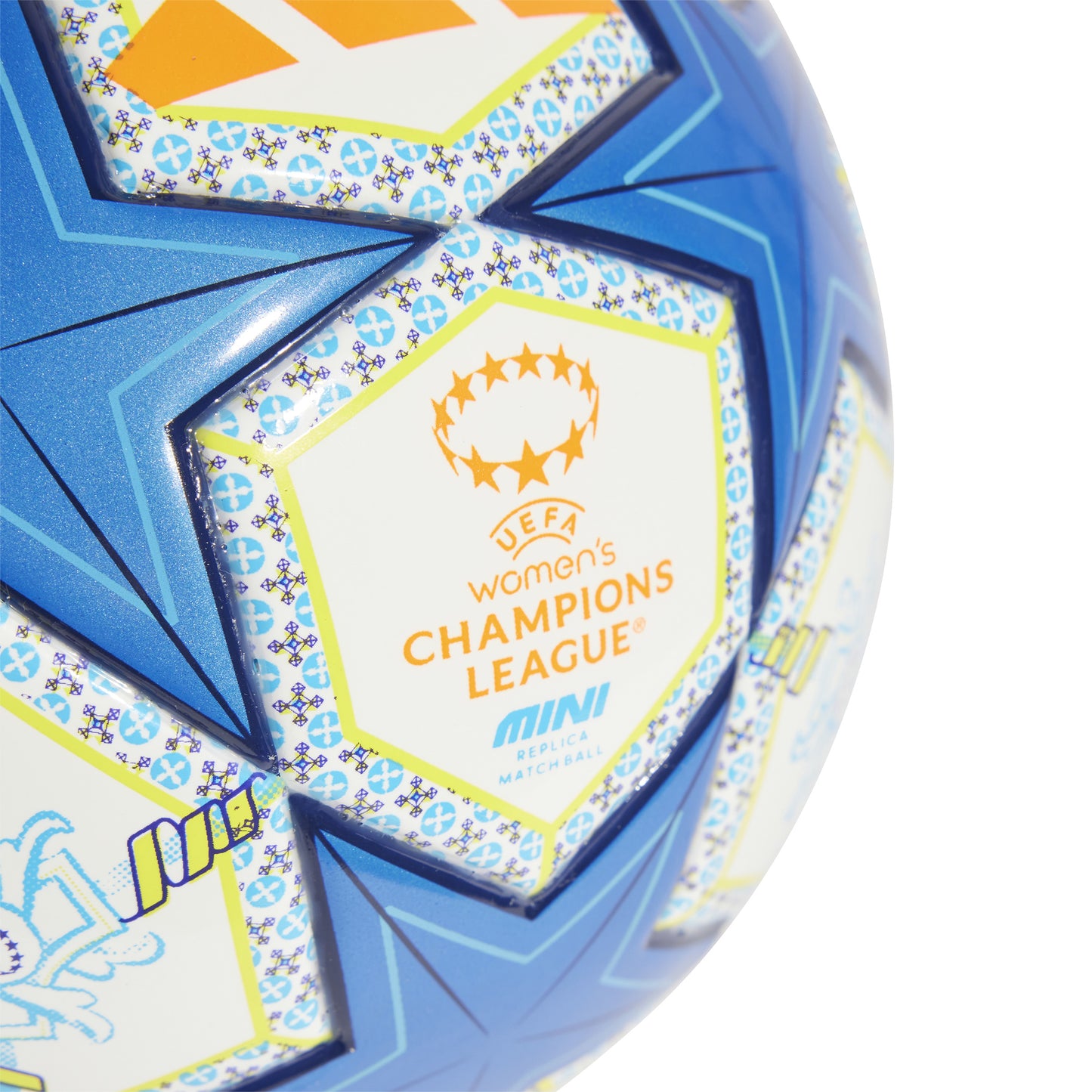 adidas UWCL 24-25 Knock-out Phase Mini Ball - White / Orange / Night Sky / Pantone