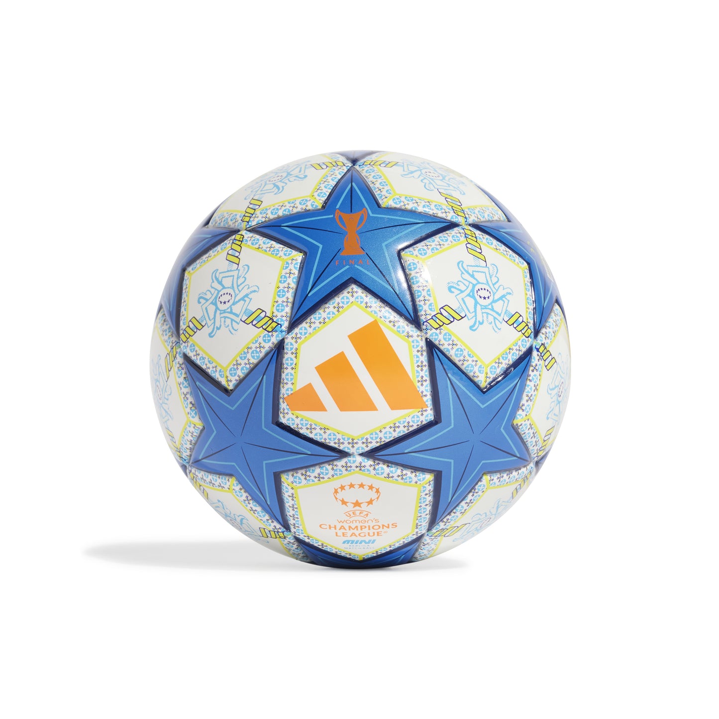 adidas UWCL 24-25 Knock-out Phase Mini Ball - White / Orange / Night Sky / Pantone