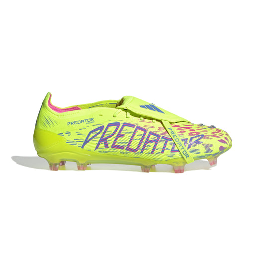 adidas Predator Elite FG Fold-Over Tongue - Lucid Lemon / Lucid Pink / Blue Fusion