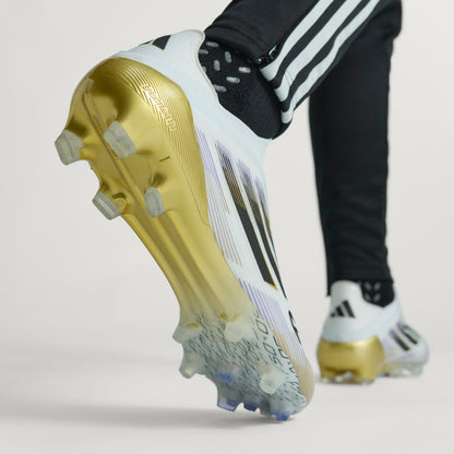 adidas F50 Elite Laceless FG - White / Core Black / Gold Metallic