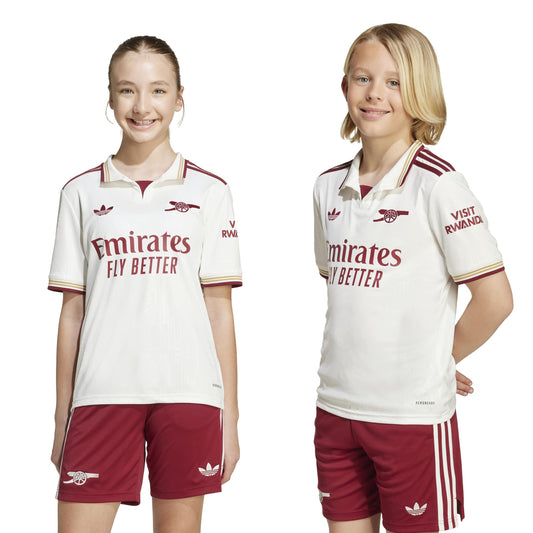 adidas Arsenal FC 25-26 Jr Third Jersey - Cloud White / Team Coll Burgundy 2