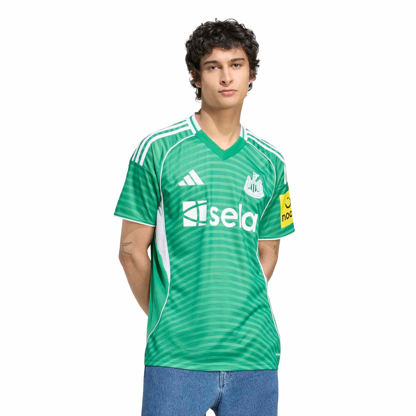adidas Newcastle United FC 25-26 Away Jersey - Team Green / White