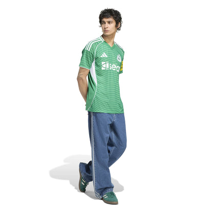 adidas Newcastle United FC 25-26 Away Jersey - Team Green / White