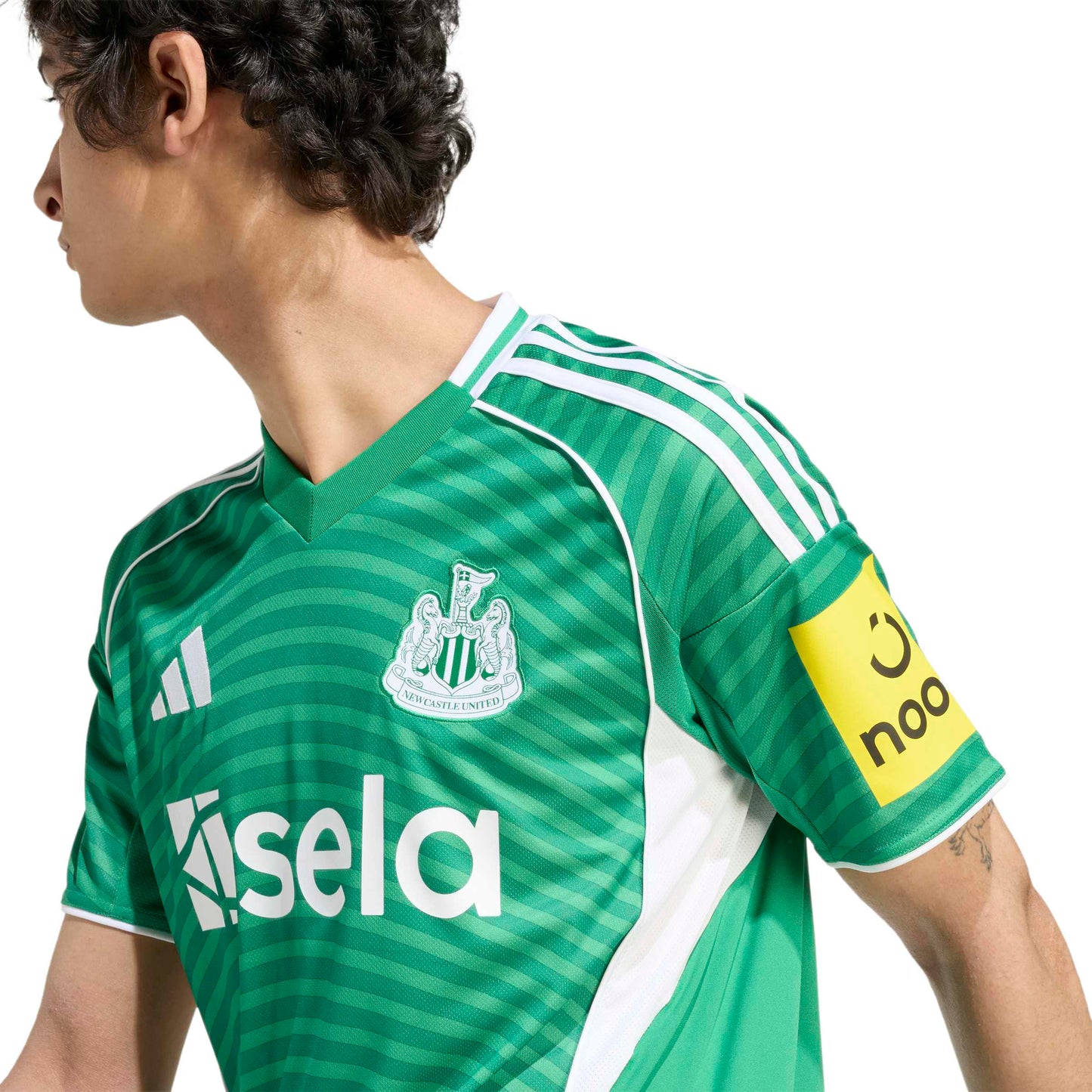 adidas Newcastle United FC 25-26 Away Jersey - Team Green / White