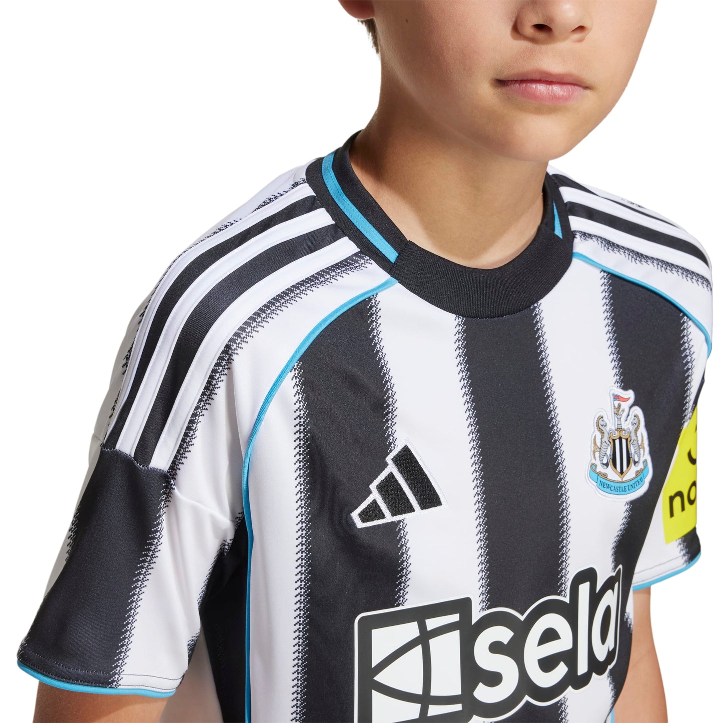adidas Newcastle United FC 25-26 Jr Home Shirt - Black / White