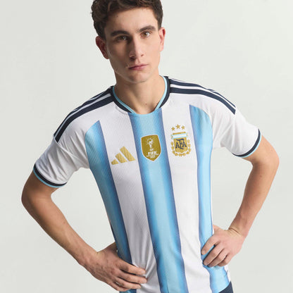 adidas Argentina 26 Authentic Home Jersey - White / Icey Blue / Light Blue