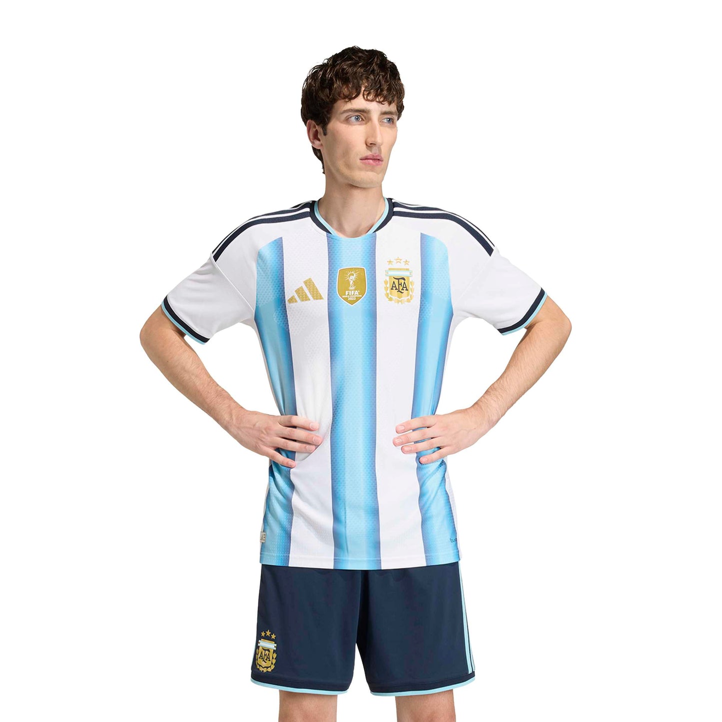 adidas Argentina 26 Authentic Home Jersey - White / Icey Blue / Light Blue