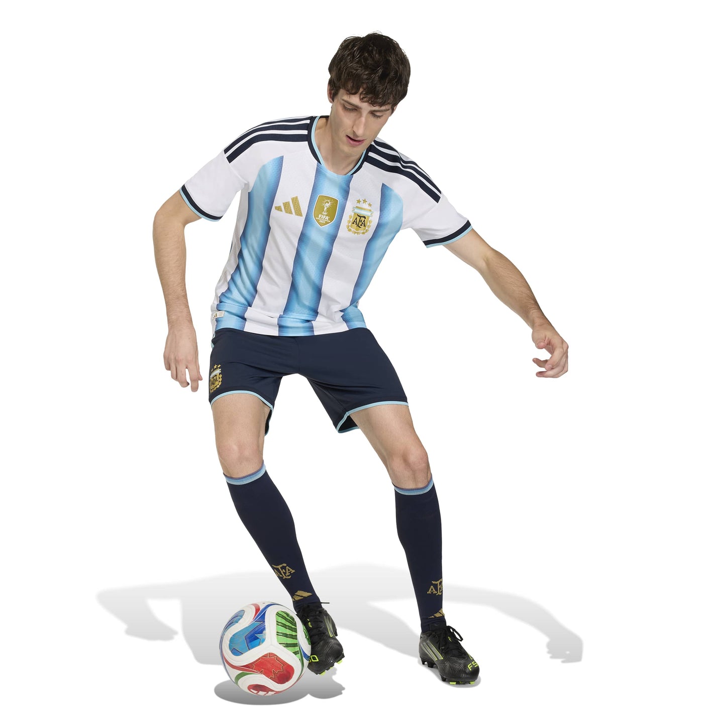 adidas Argentina 26 Authentic Home Jersey - White / Icey Blue / Light Blue