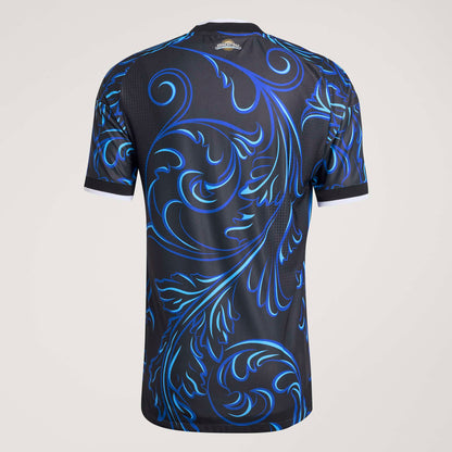 adidas Argentina 26 Away Authentic Jersey - Black / Lucid Blue / Blue Burst