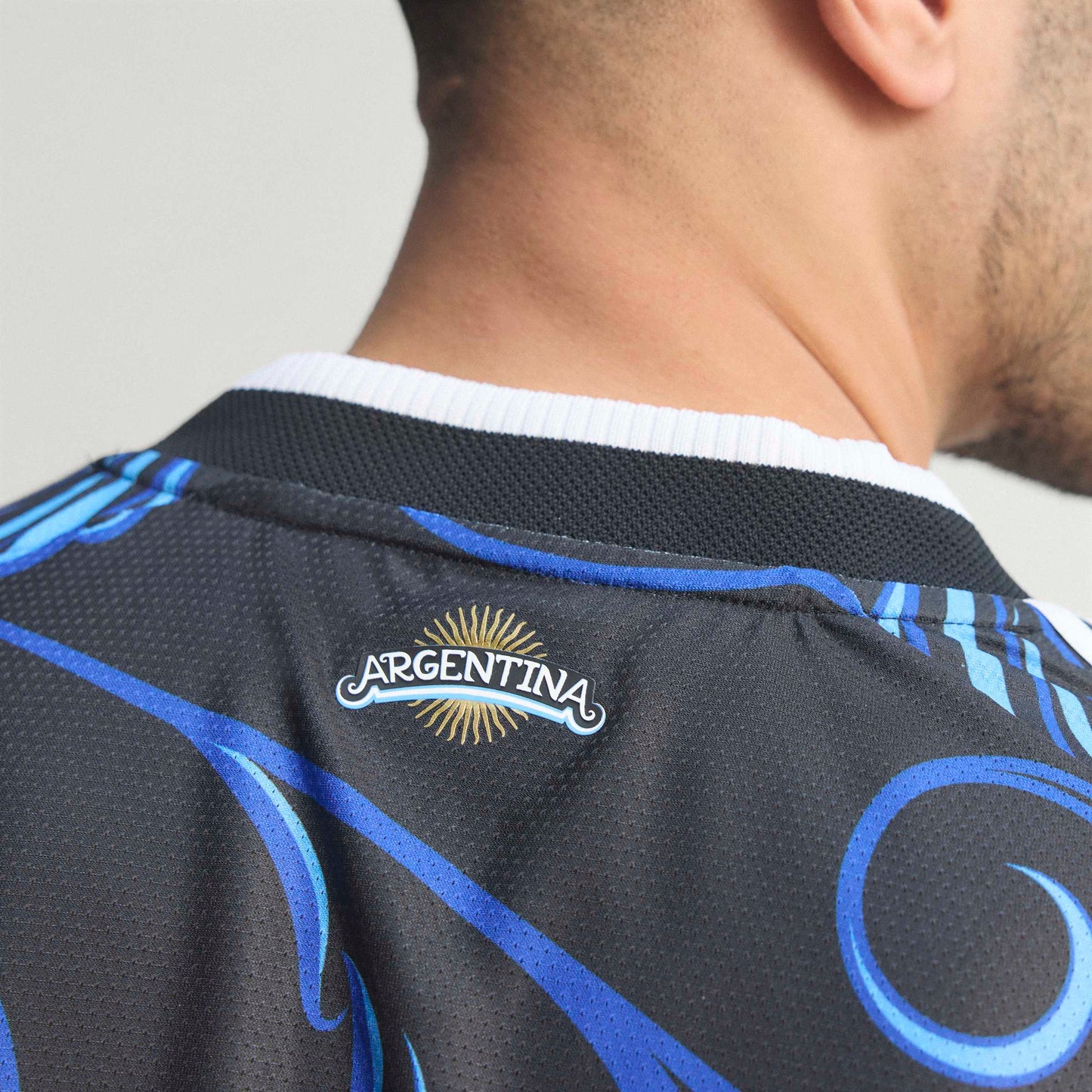 adidas Argentina 26 Away Authentic Jersey - Black / Lucid Blue / Blue Burst