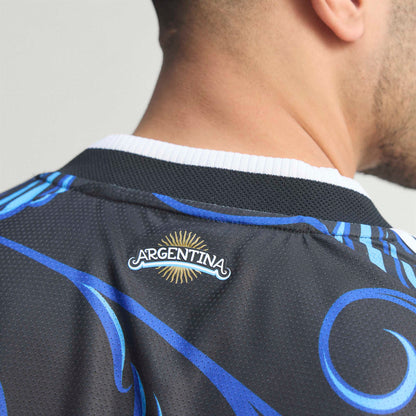 adidas Argentina 26 Away Authentic Jersey - Black / Lucid Blue / Blue Burst