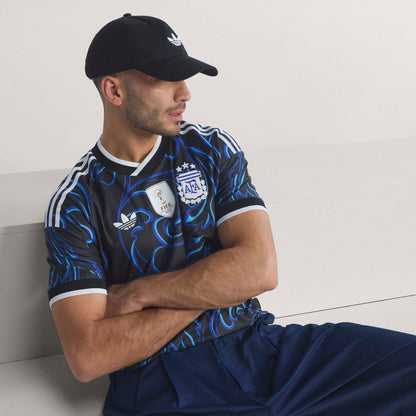 adidas Argentina 26 Away Authentic Jersey - Black / Lucid Blue / Blue Burst