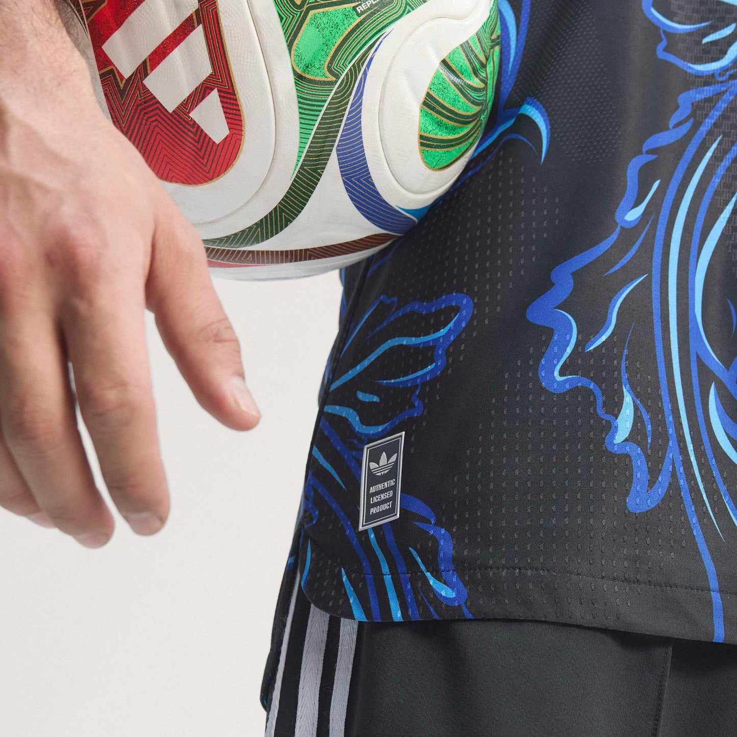 adidas Argentina 26 Away Authentic Jersey - Black / Lucid Blue / Blue Burst