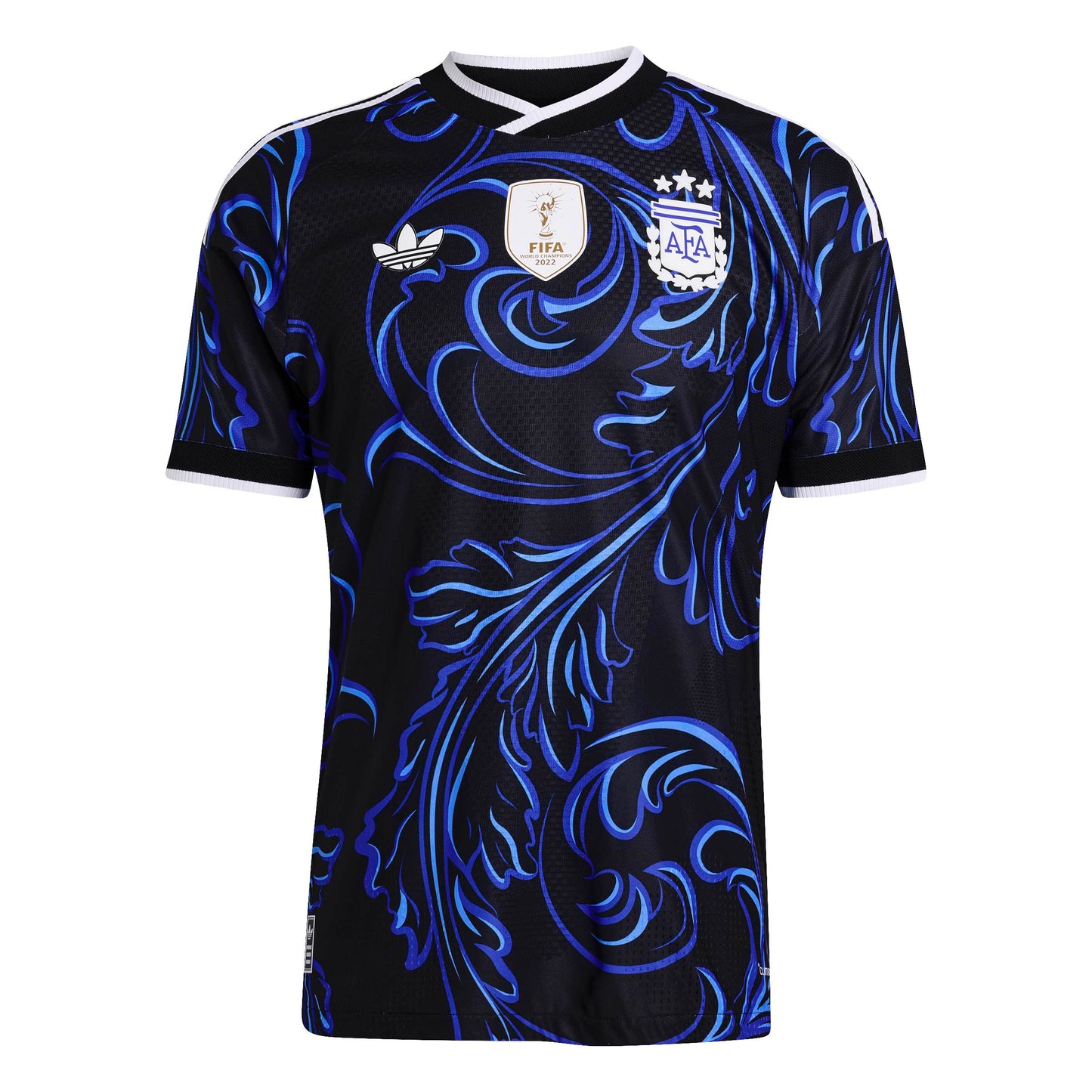 adidas Argentina 26 Away Authentic Jersey - Black / Lucid Blue / Blue Burst