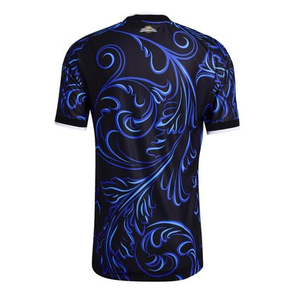 adidas Argentina 26 Away Authentic Jersey - Black / Lucid Blue / Blue Burst