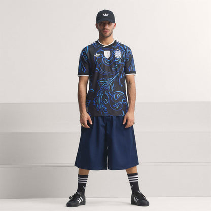 adidas Argentina 26 Away Authentic Jersey - Black / Lucid Blue / Blue Burst