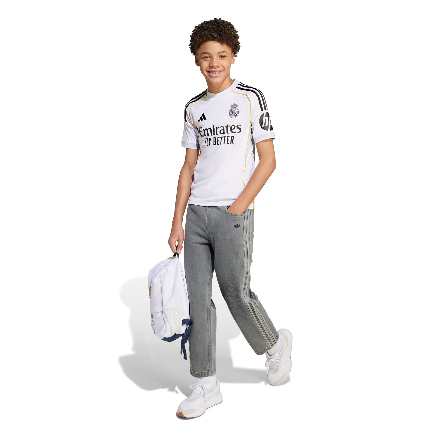 adidas Real Madrid Jr Home Jersey 25-26 - White