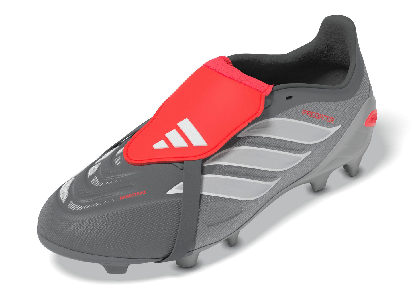 adidas Predator League Fold-Over Tongue J FG - Iron Metallic / Zero Metalic / Lucid Red