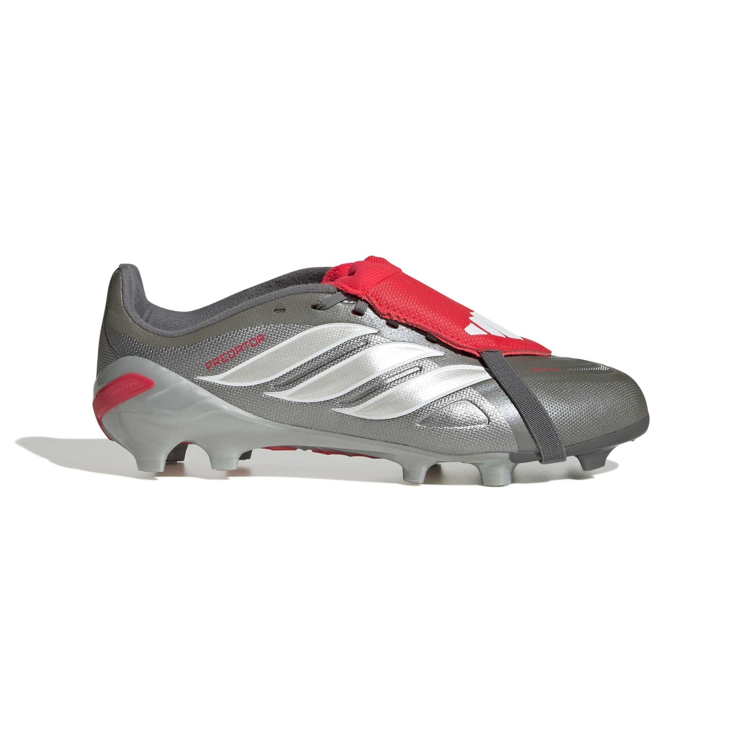 adidas Predator League Fold-Over Tongue J FG - Iron Metallic / Zero Metalic / Lucid Red