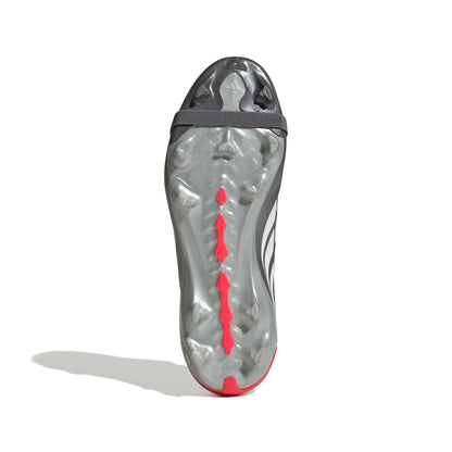 adidas Predator League Fold-Over Tongue J FG - Iron Metallic / Zero Metalic / Lucid Red