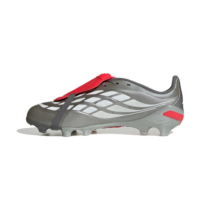 adidas Predator League Fold-Over Tongue J FG - Iron Metallic / Zero Metalic / Lucid Red