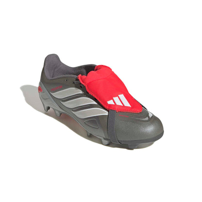 adidas Predator League Fold-Over Tongue J FG - Iron Metallic / Zero Metalic / Lucid Red