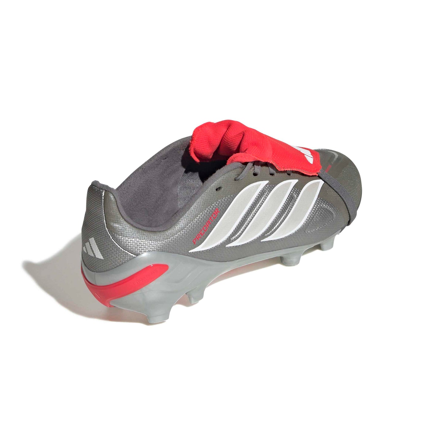 adidas Predator League Fold-Over Tongue J FG - Iron Metallic / Zero Metalic / Lucid Red