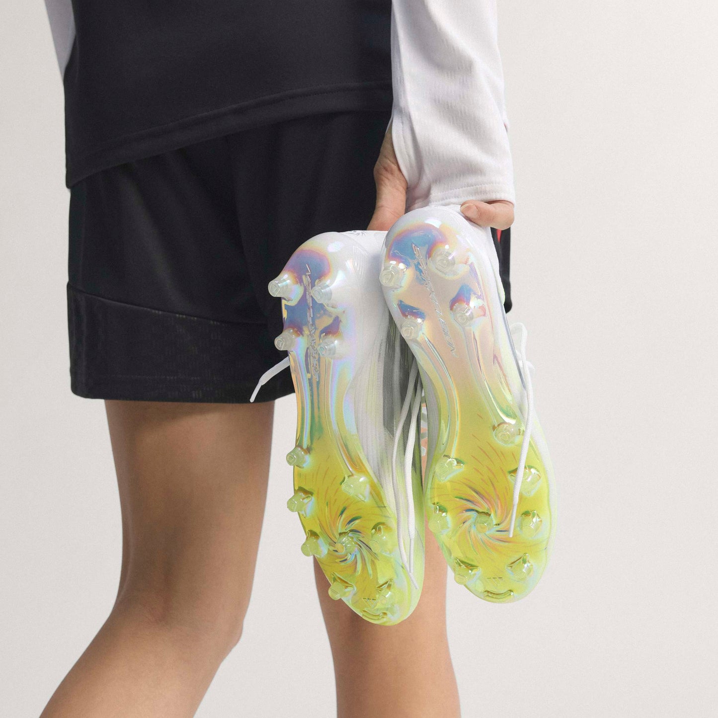 adidas F50 Sparkfusion Elite Mid Cut Firm Ground / Artificial Ground - Cloud White / Iron Metallic / Hi-Res Yellow