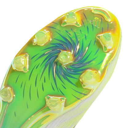 adidas F50 Sparkfusion Elite Mid Cut Firm Ground / Artificial Ground - Cloud White / Iron Metallic / Hi-Res Yellow