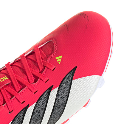 adidas Predator Club FG/MG Boots Kids - Lucid Red / Core Black / Cloud White