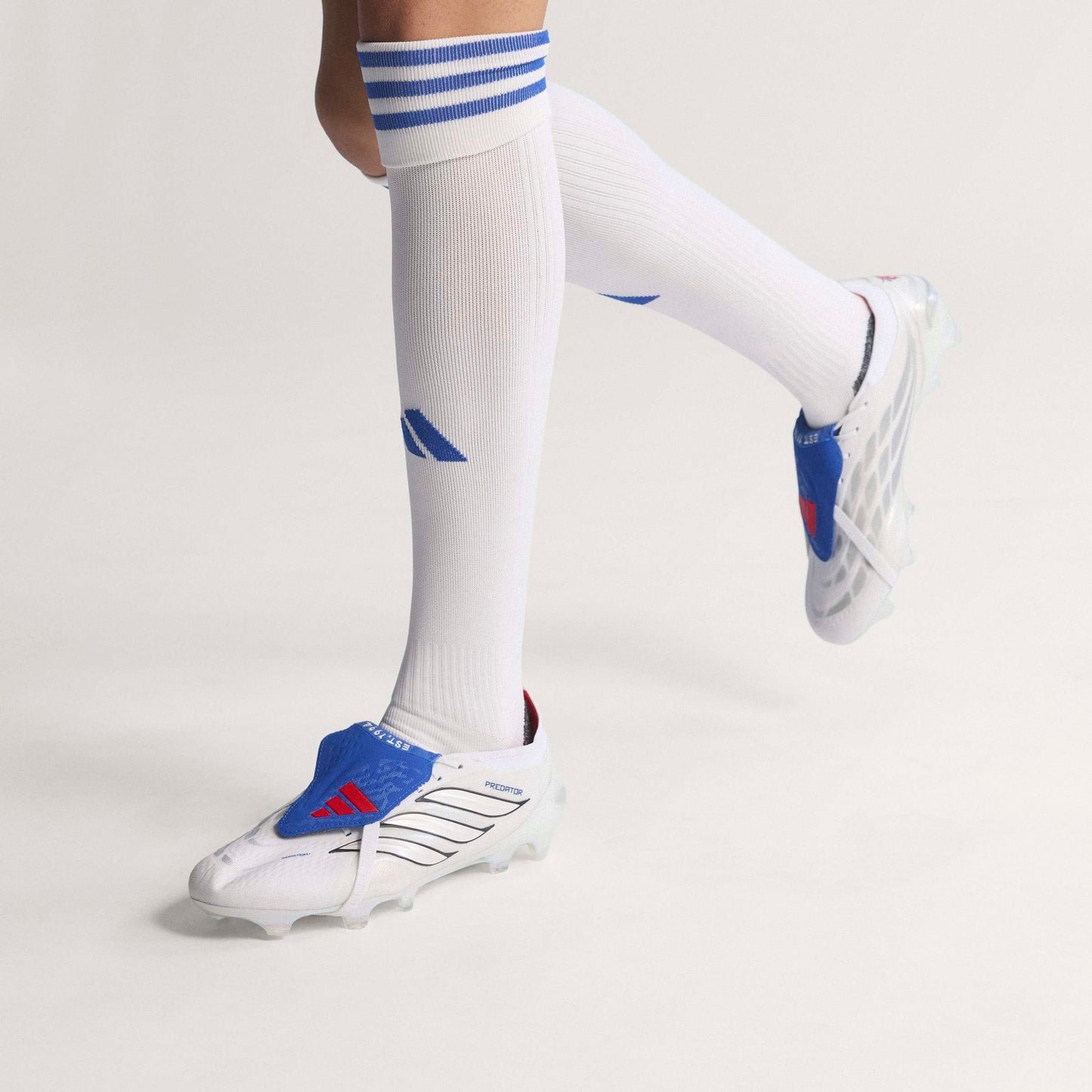 adidas Predator Elite Fold-Over Tongue FG - Cloud White / Zero Metalic / Royal Blue