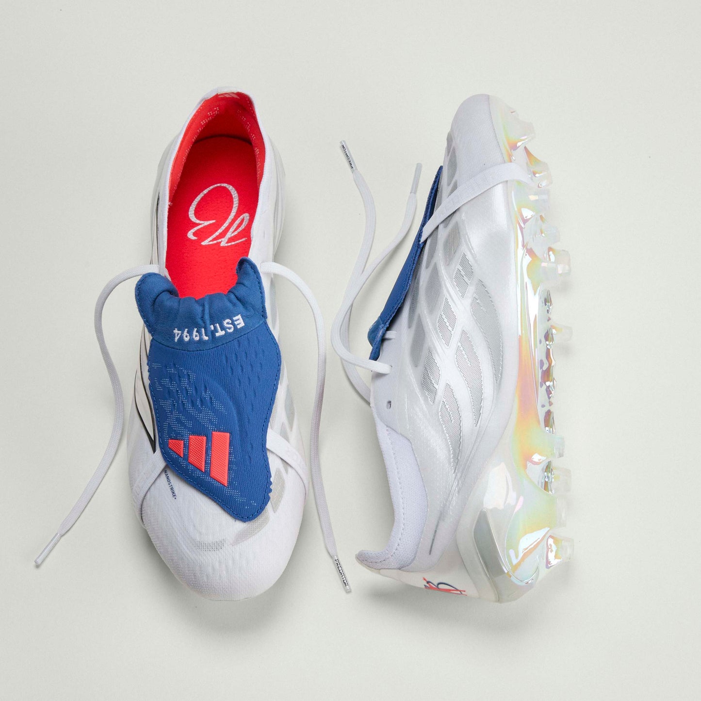 adidas Predator Elite Fold-Over Tongue FG - Cloud White / Zero Metalic / Royal Blue