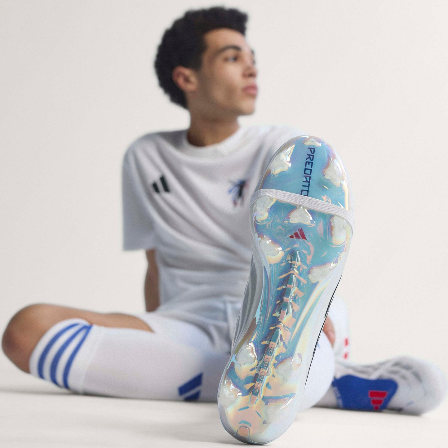 adidas Predator Elite Fold-Over Tongue FG - Cloud White / Zero Metalic / Royal Blue