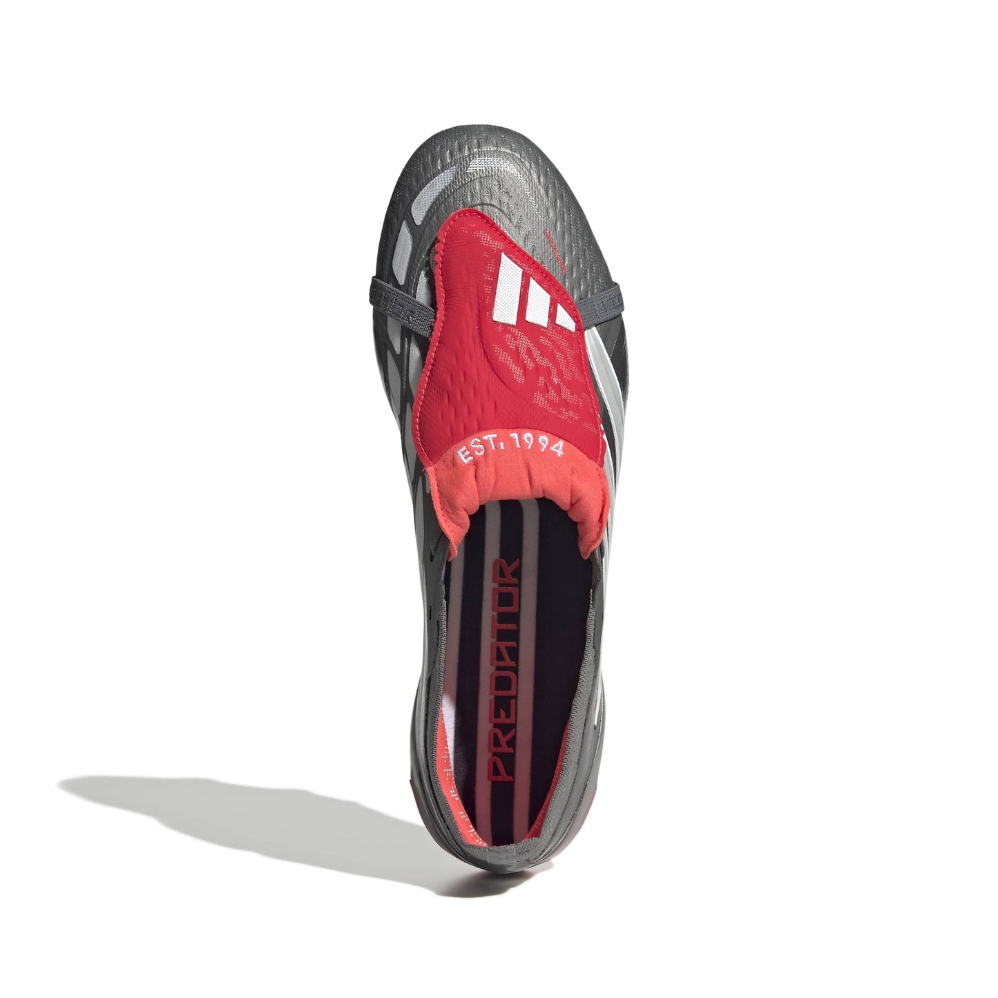 adidas Predator Elite Fold-Over Tongue - Iron Metallic / Cloud White / Lucid Red