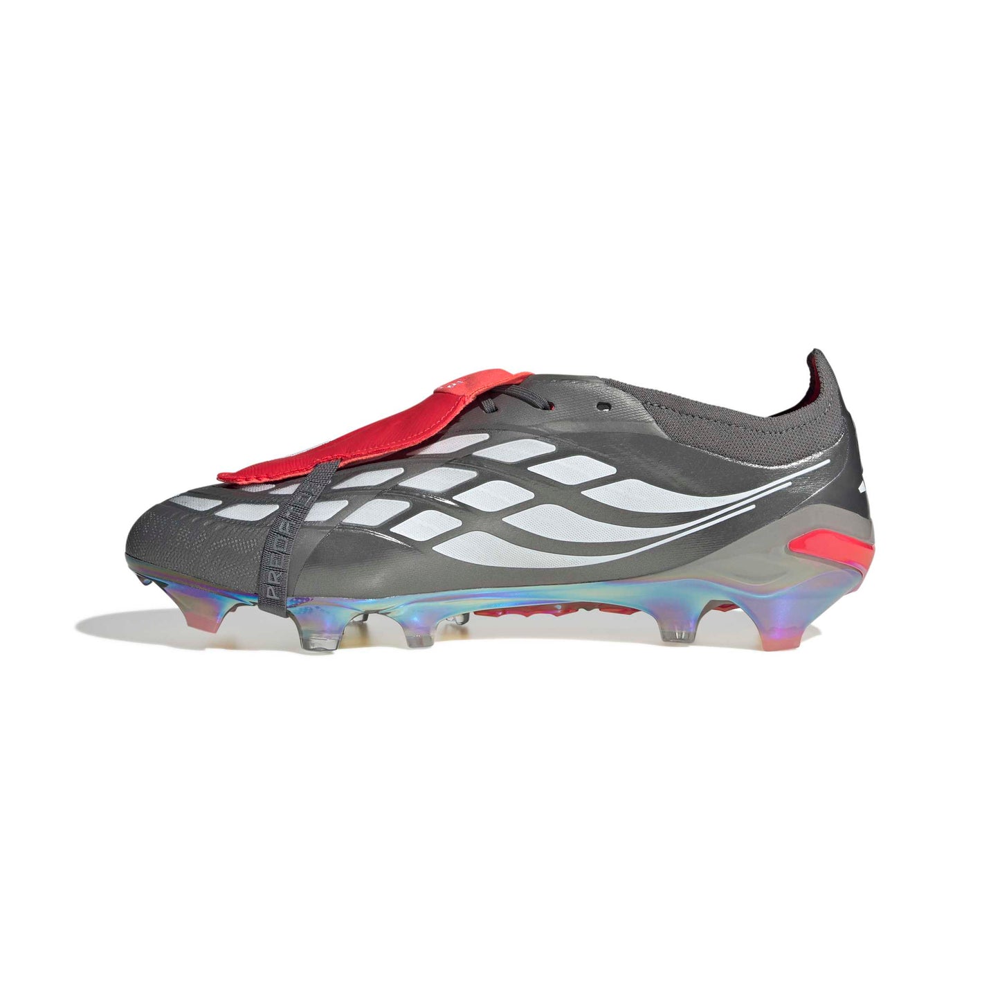 adidas Predator Elite Fold-Over Tongue - Iron Metallic / Cloud White / Lucid Red