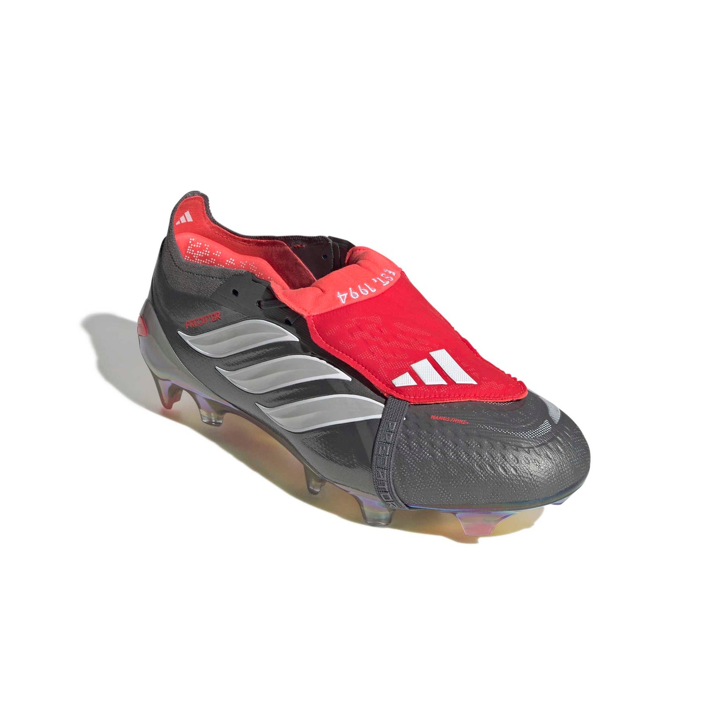 adidas Predator Elite Fold-Over Tongue - Iron Metallic / Cloud White / Lucid Red