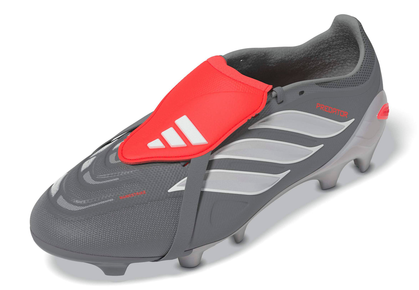 adidas Predator League Fold-Over Tongue FG - Iron Metallic / Zero Metalic / Lucid Red