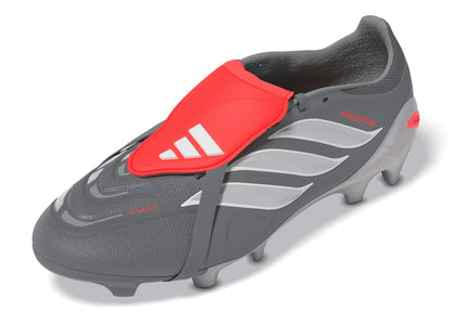 adidas Predator League Fold-Over Tongue FG - Iron Metallic / Zero Metalic / Lucid Red