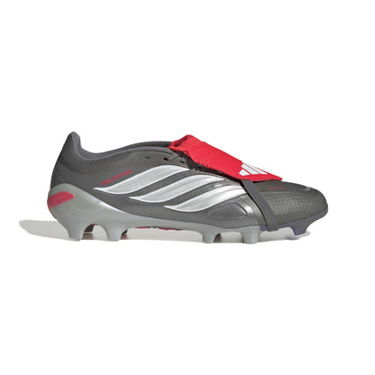 adidas Predator League Fold-Over Tongue FG - Iron Metallic / Zero Metalic / Lucid Red