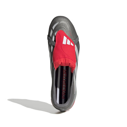 adidas Predator League Fold-Over Tongue FG - Iron Metallic / Zero Metalic / Lucid Red
