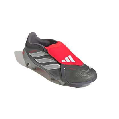 adidas Predator League Fold-Over Tongue FG - Iron Metallic / Zero Metalic / Lucid Red