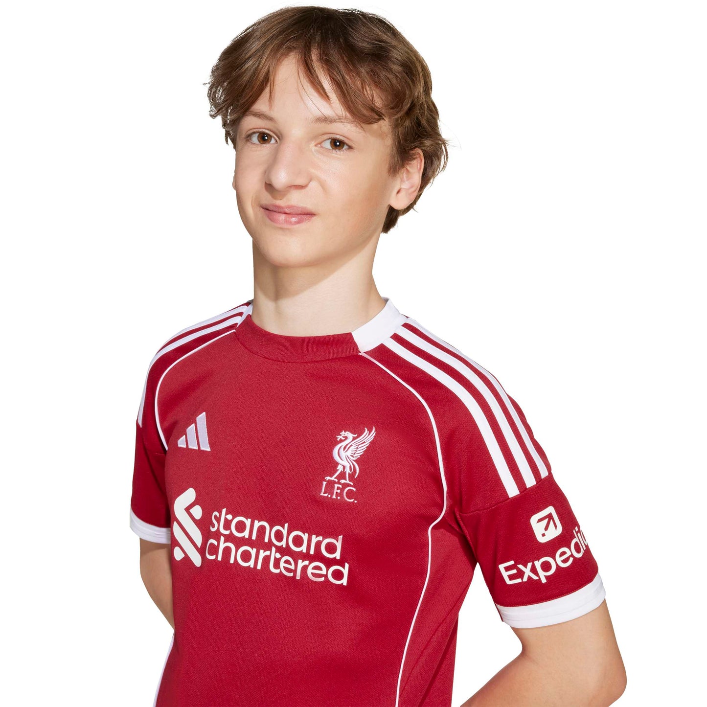adidas Liverpool FC 25-26 Kids Home - Strawberry Red