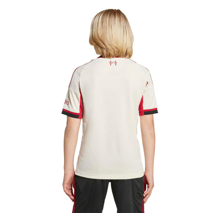 adidas Liverpool FC 25-26 Kids Away Jersey - Wonder White