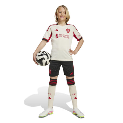 adidas Liverpool FC 25-26 Kids Away Jersey - Wonder White