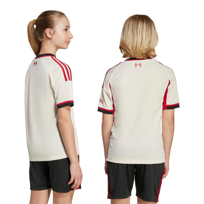 adidas Liverpool FC 25-26 Kids Away Jersey - Wonder White